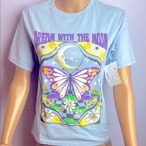 Rebellious One Light Blue 'Dream with the Moon' Tee